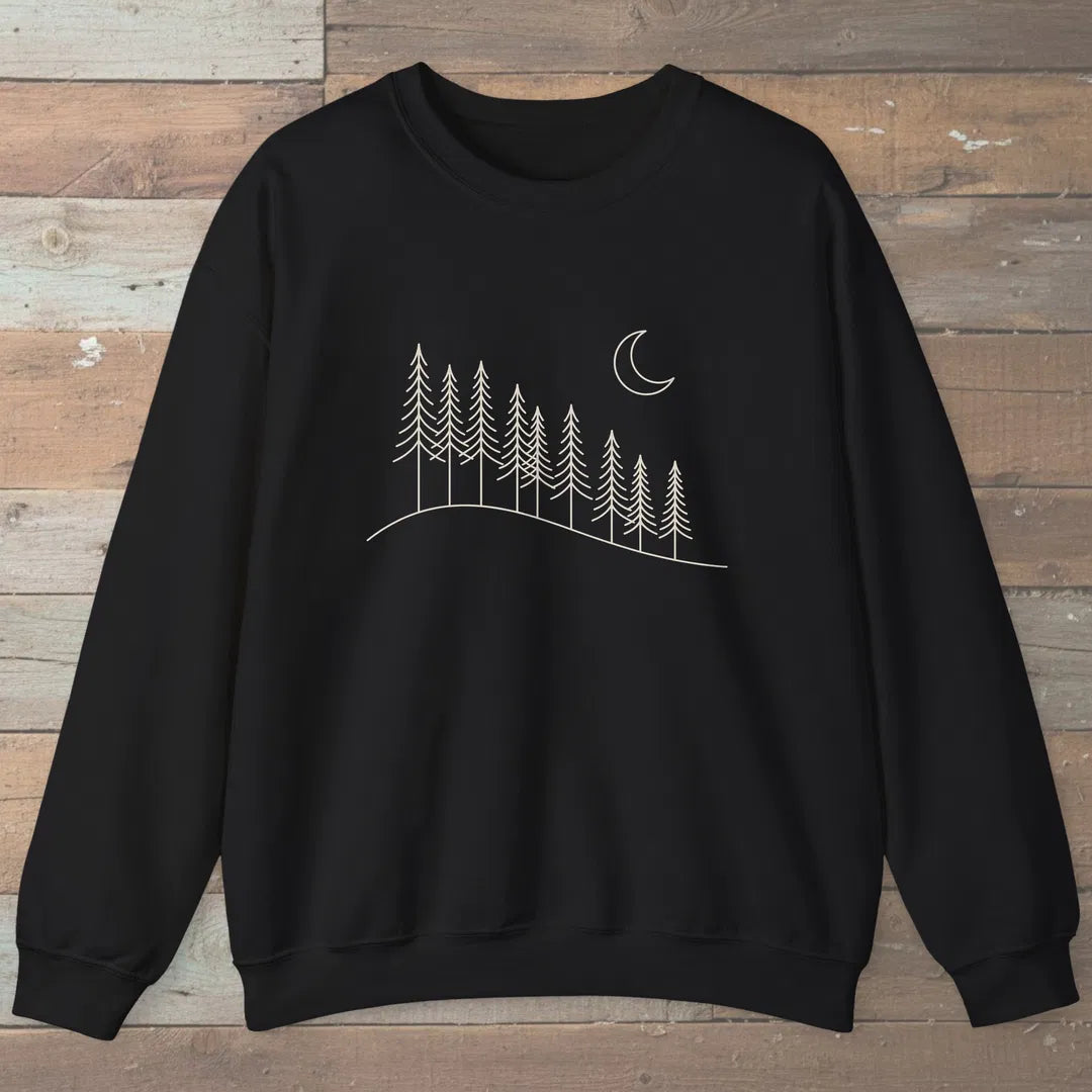 Night Ridge Sweatshirt Black Outdoor Nature Tee