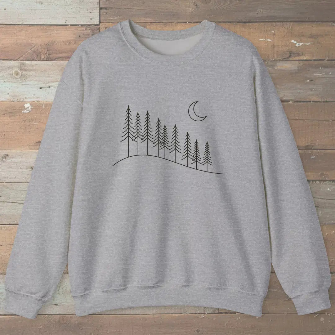 Night Ridge Sweatshirt Sport Grey Outdoor Nature Tee