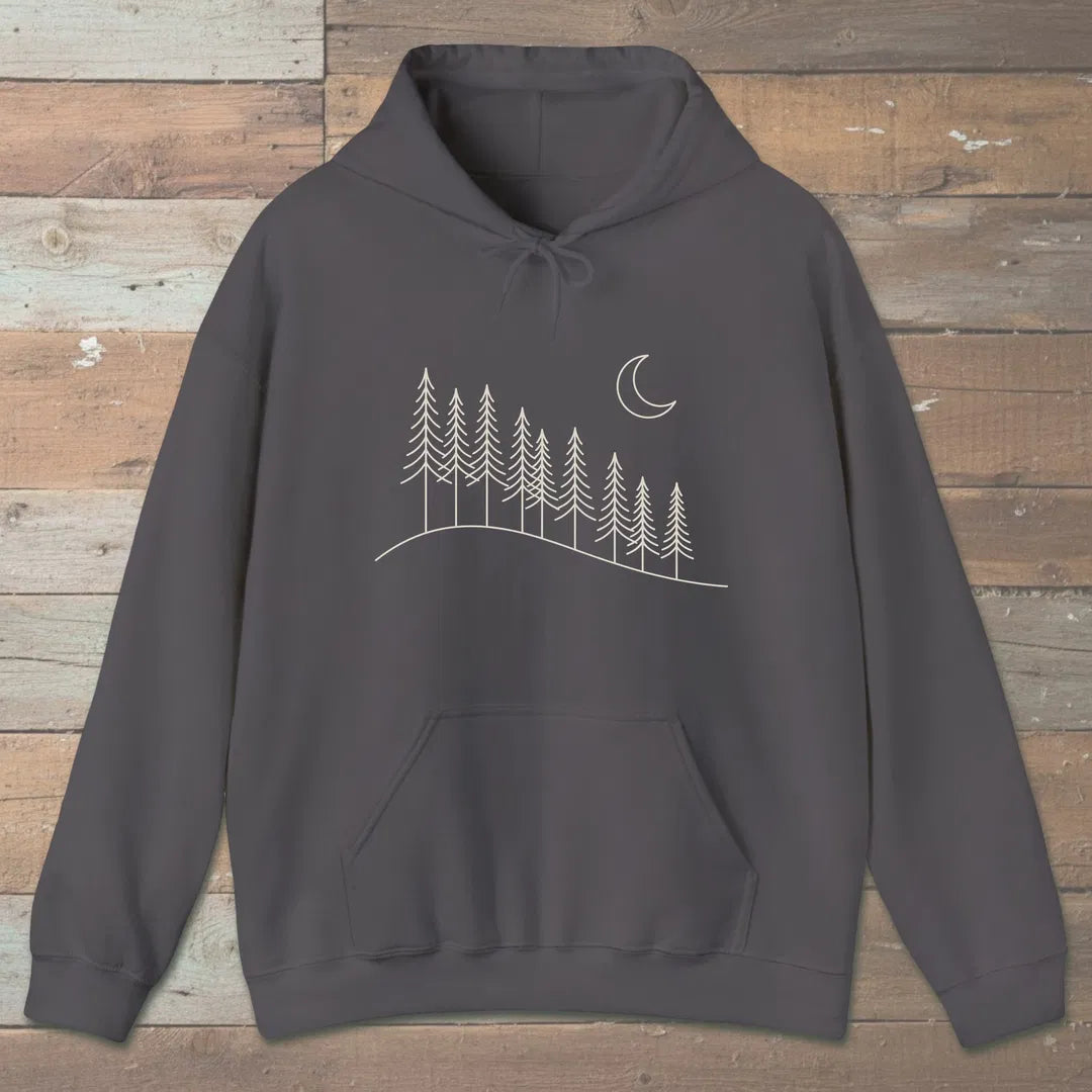 Night Ridge Hoodie Charcoal Outdoor Nature Tee