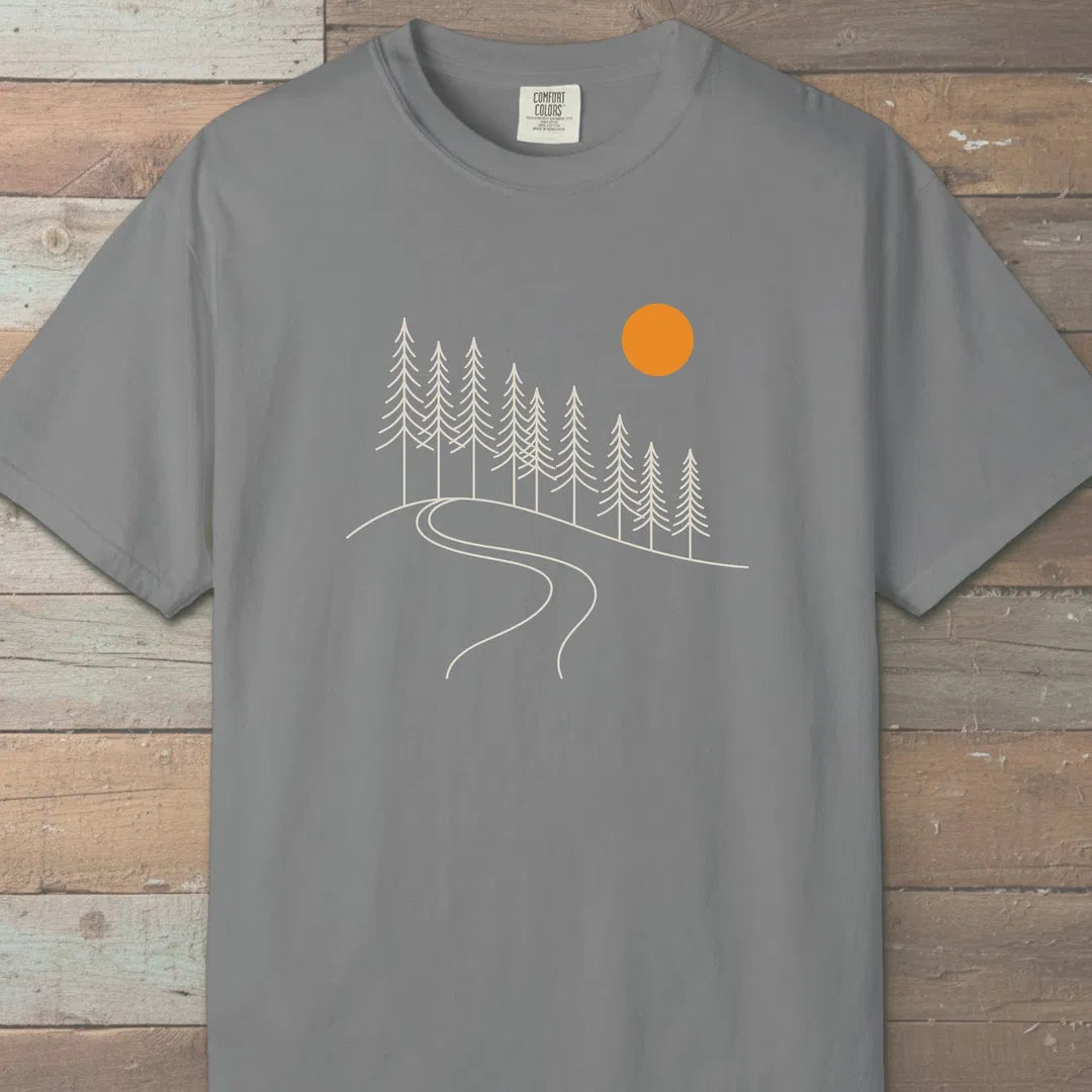 Winding Way T-Shirt Grey Outdoor Nature Tee