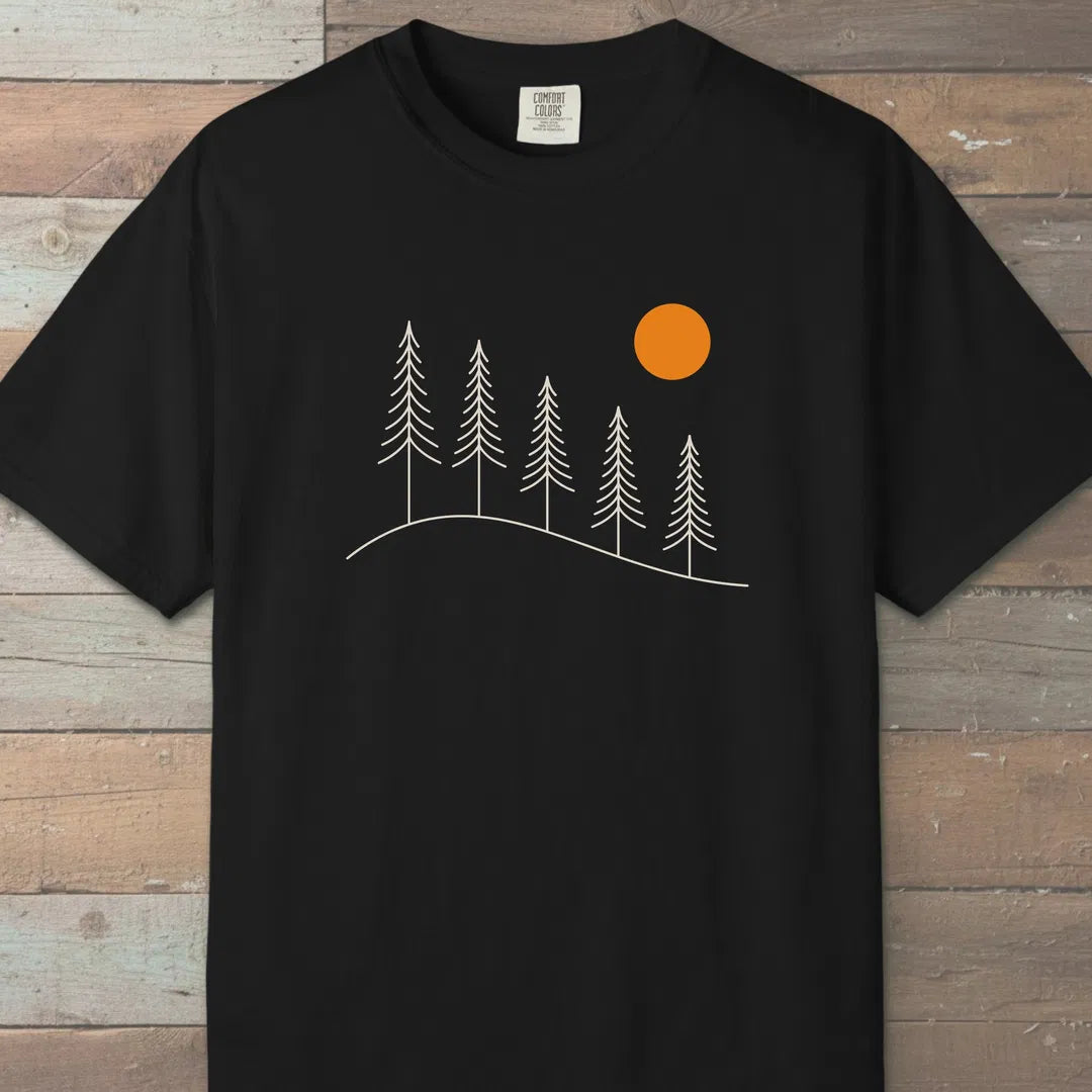 Golden Hour Ridge T-Shirt Black Outdoor Nature Tee