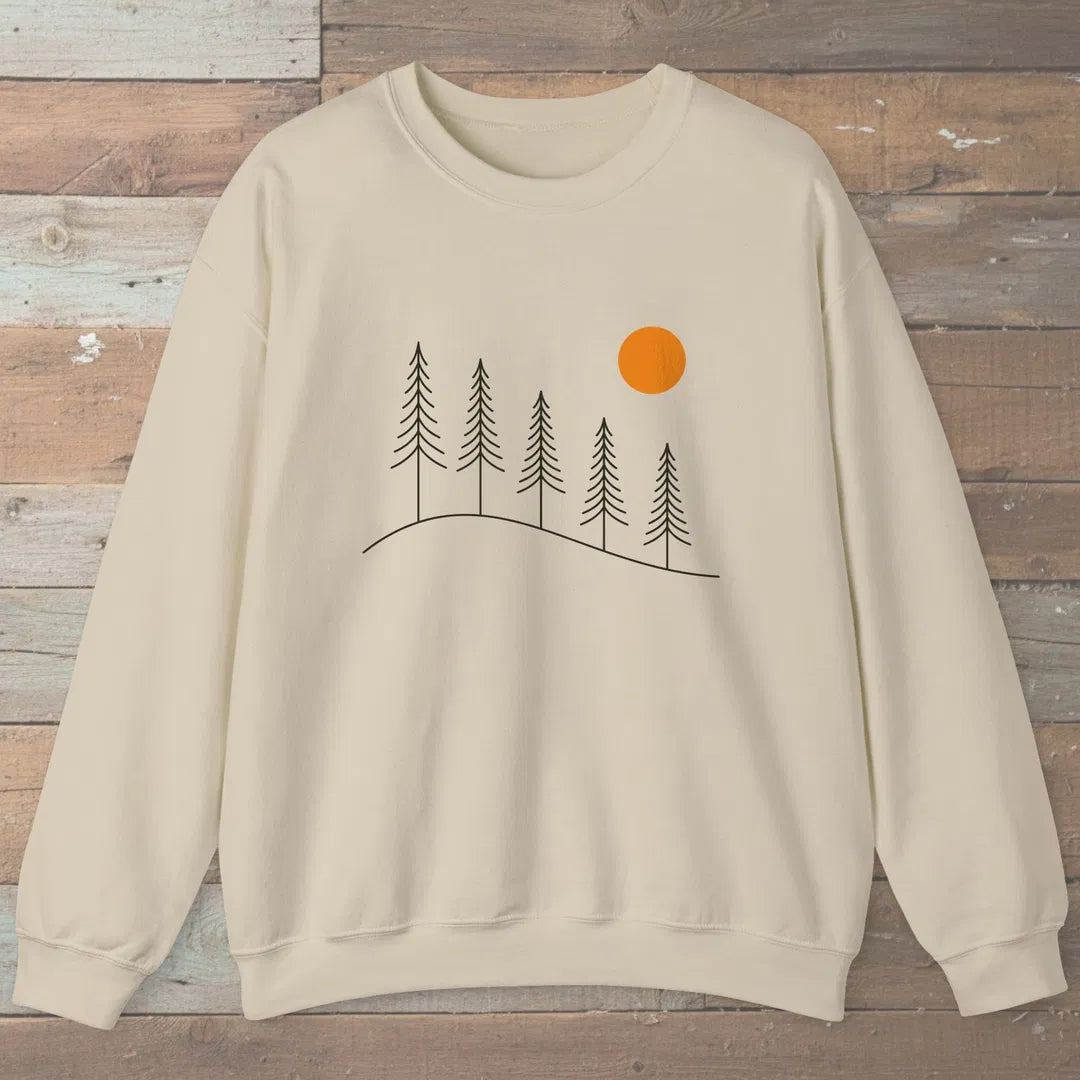 Golden Hour Ridge Sweatshirt Sand Outdoor Nature Tee