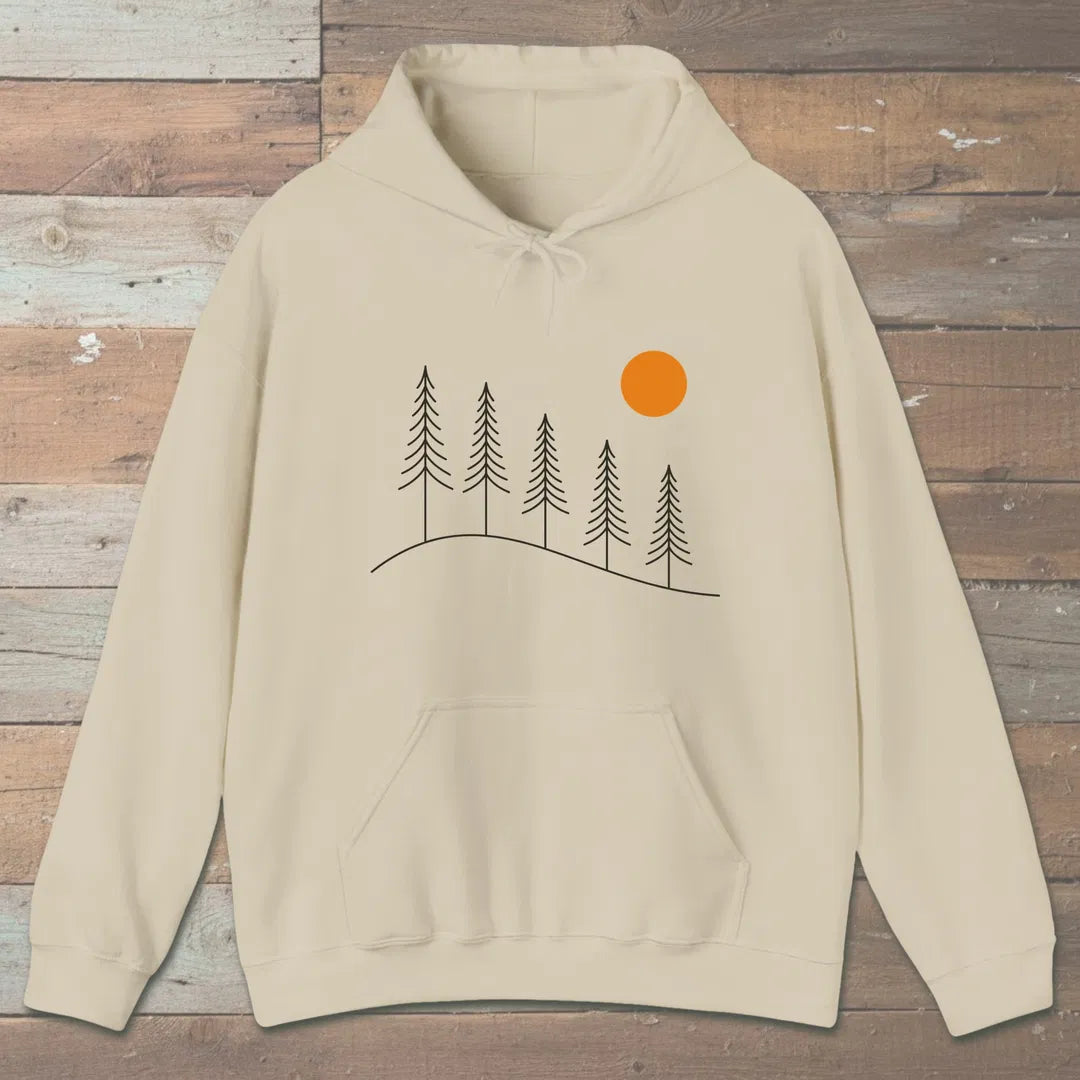 Golden Hour Ridge Hoodie Sand Outdoor Nature Tee