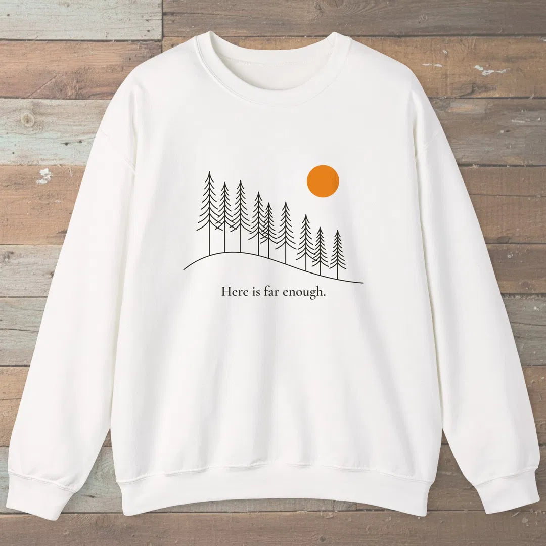 Far Enough Sweatshirt White Outdoor Nature Tee
