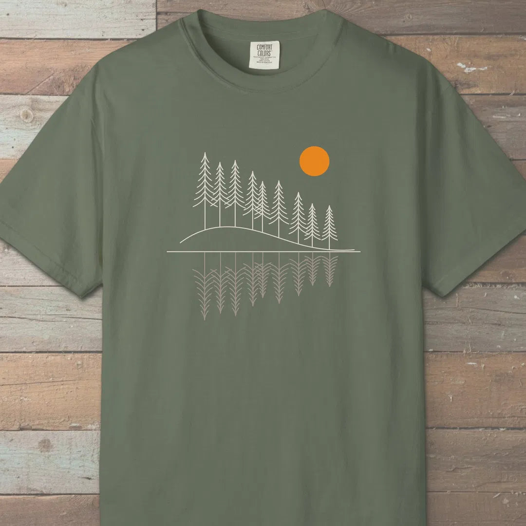 Forest Reflection T-Shirt Moss Outdoor Nature Tee