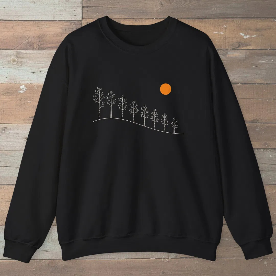 Gentle Hill Sweatshirt Black Outdoor Nature Tee