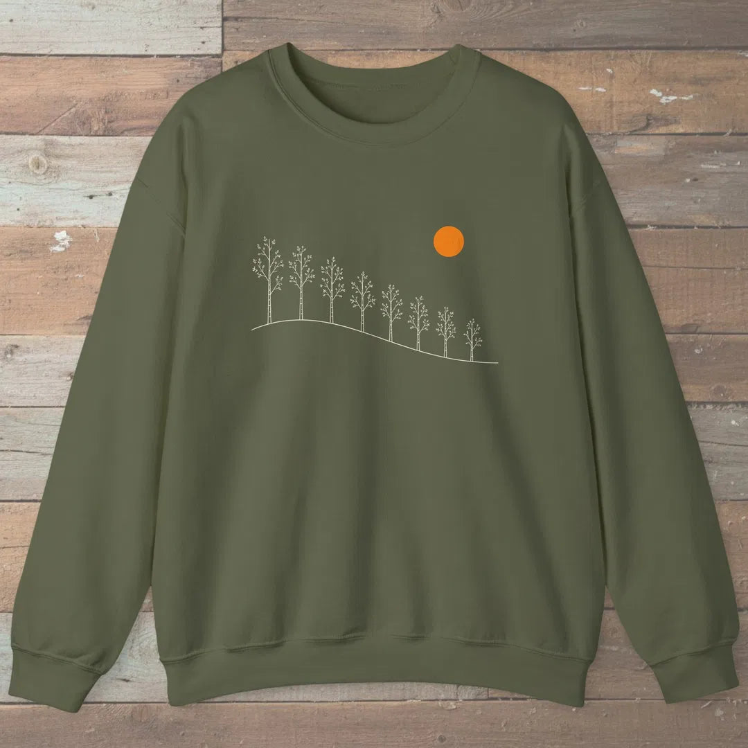 Gentle Hill Sweatshirt Military Green Outdoor Nature Tee
