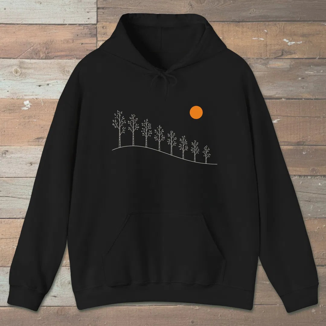 Gentle Hill Hoodie Black Outdoor Nature Tee