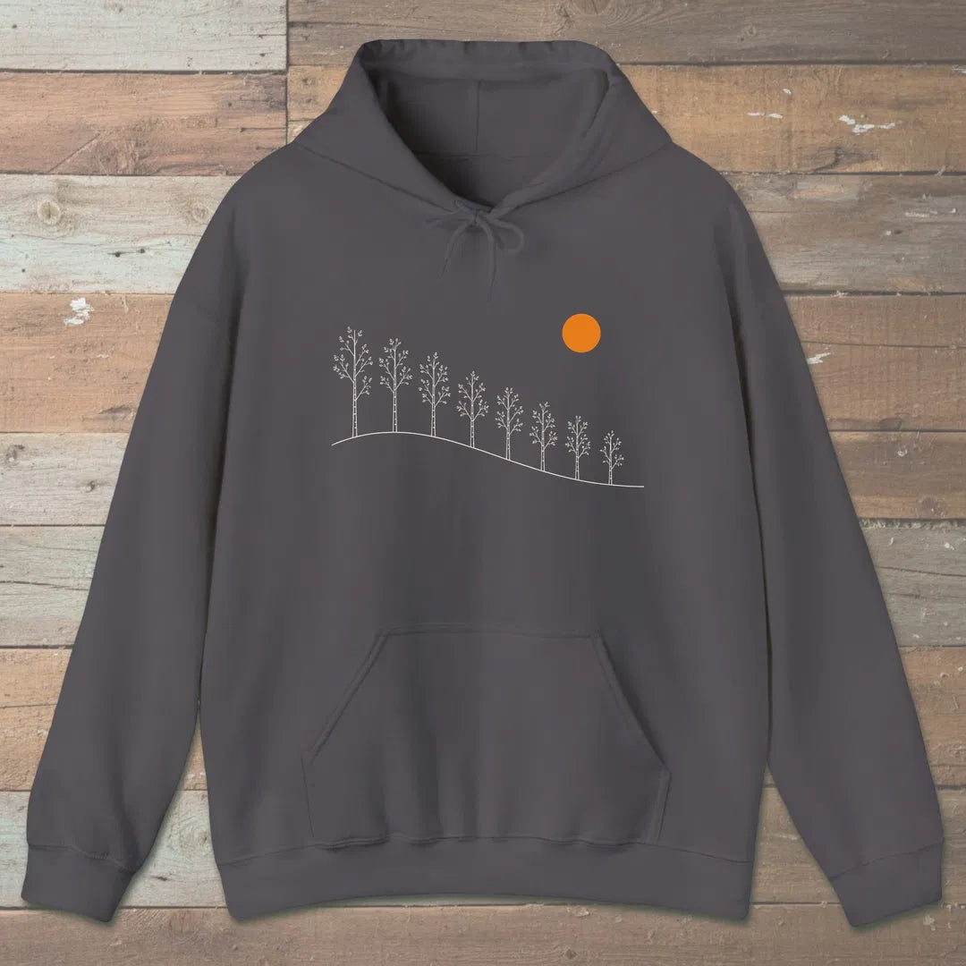 Gentle Hill Hoodie Charcoal Outdoor Nature Tee