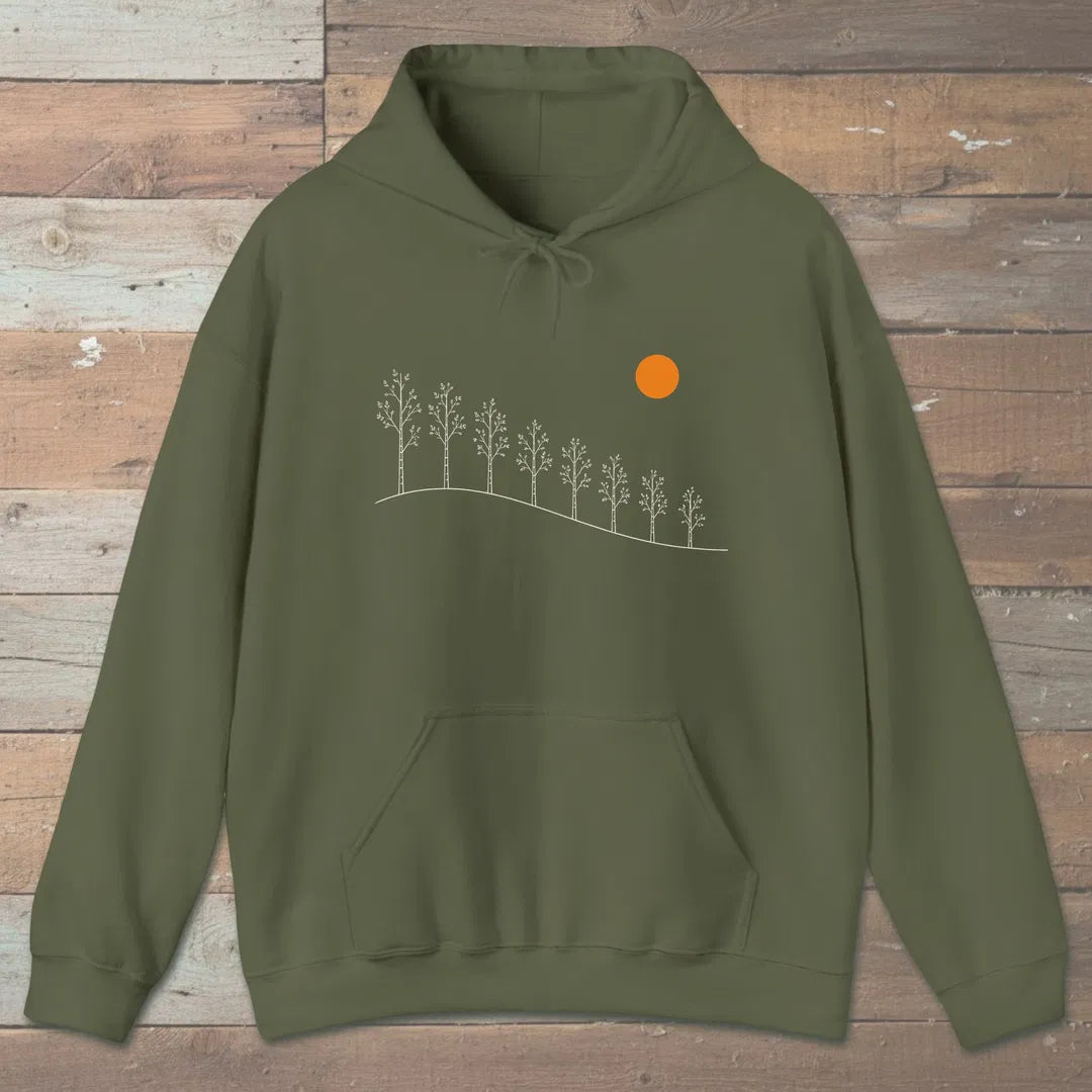 Gentle Hill Hoodie Military Green Outdoor Nature Tee