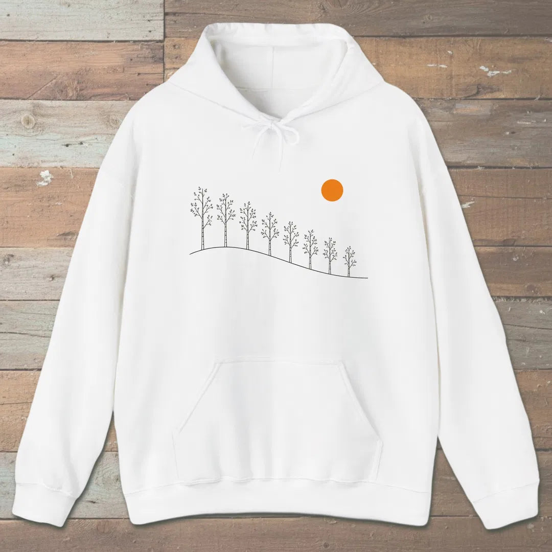 Gentle Hill Hoodie White Outdoor Nature Tee