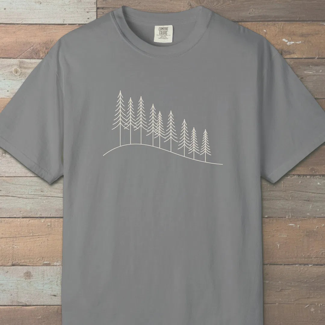 Treeline Descent T-Shirt Grey Outdoor Nature Tee