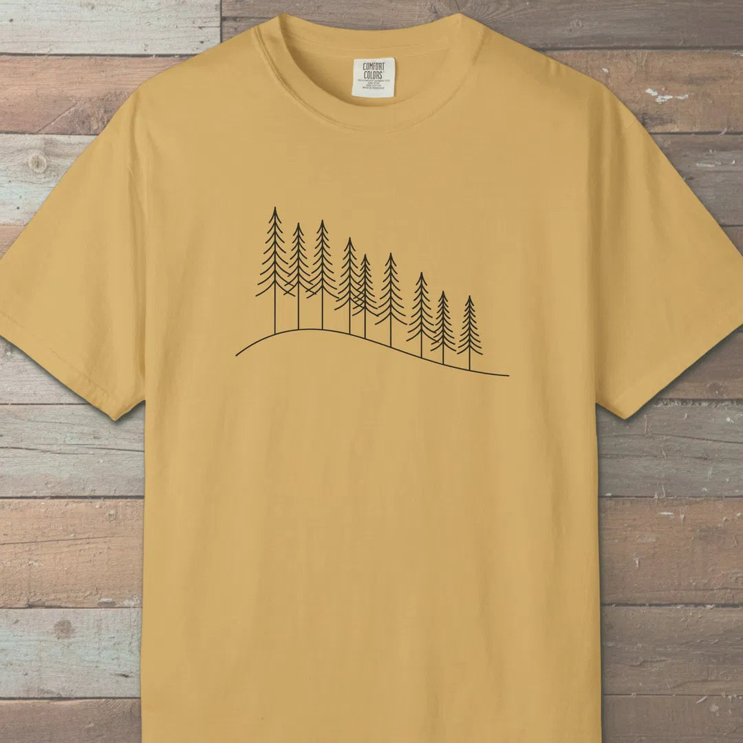 Treeline Descent T-Shirt Mustard Outdoor Nature Tee