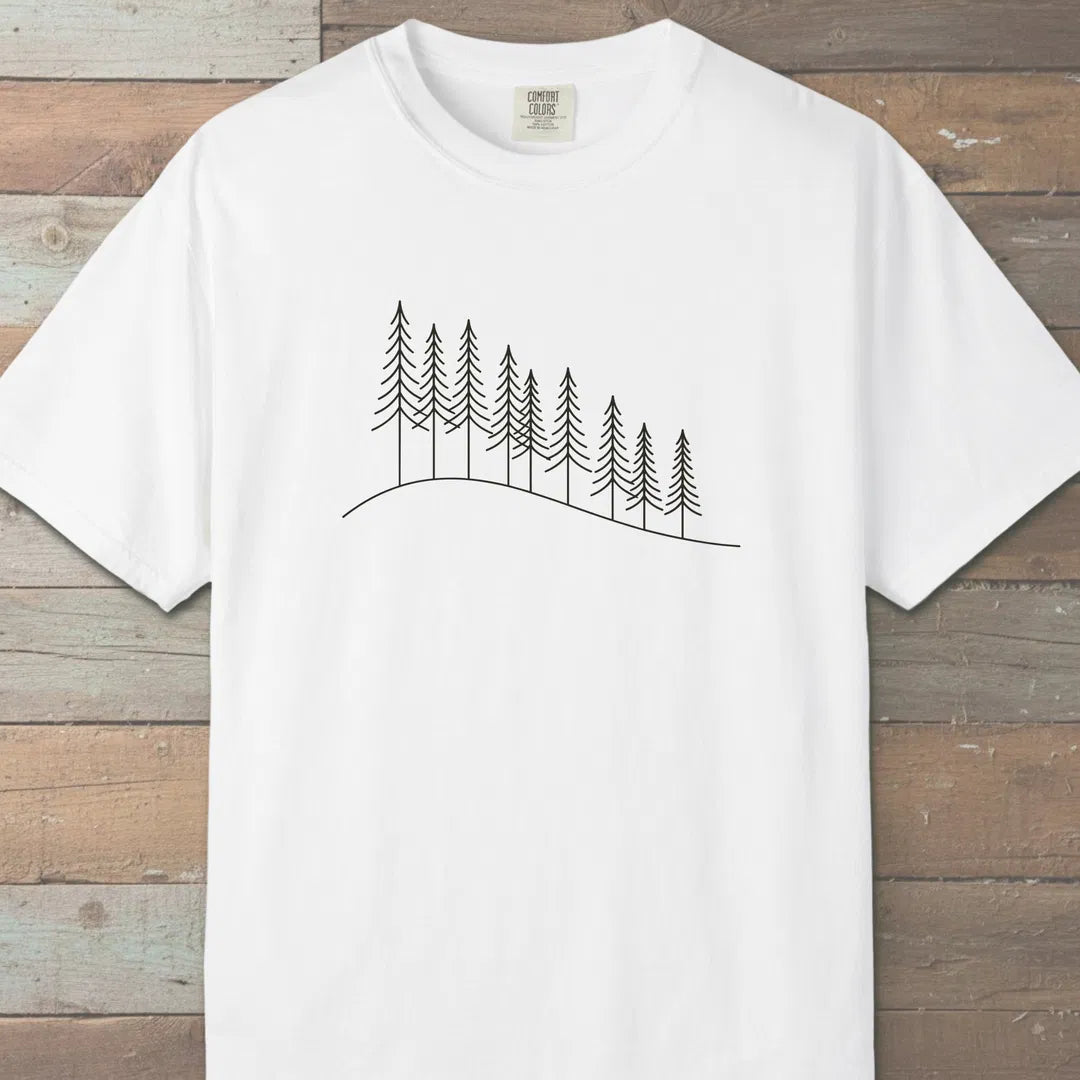 Treeline Descent T-Shirt White Outdoor Nature Tee