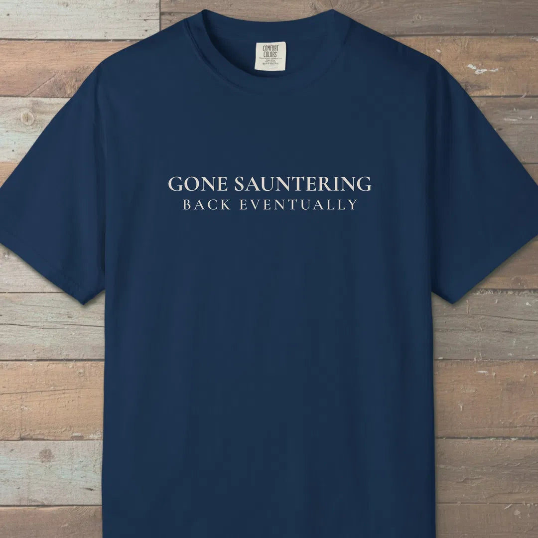 Gone Sauntering T-Shirt Navy Outdoor Nature Tee