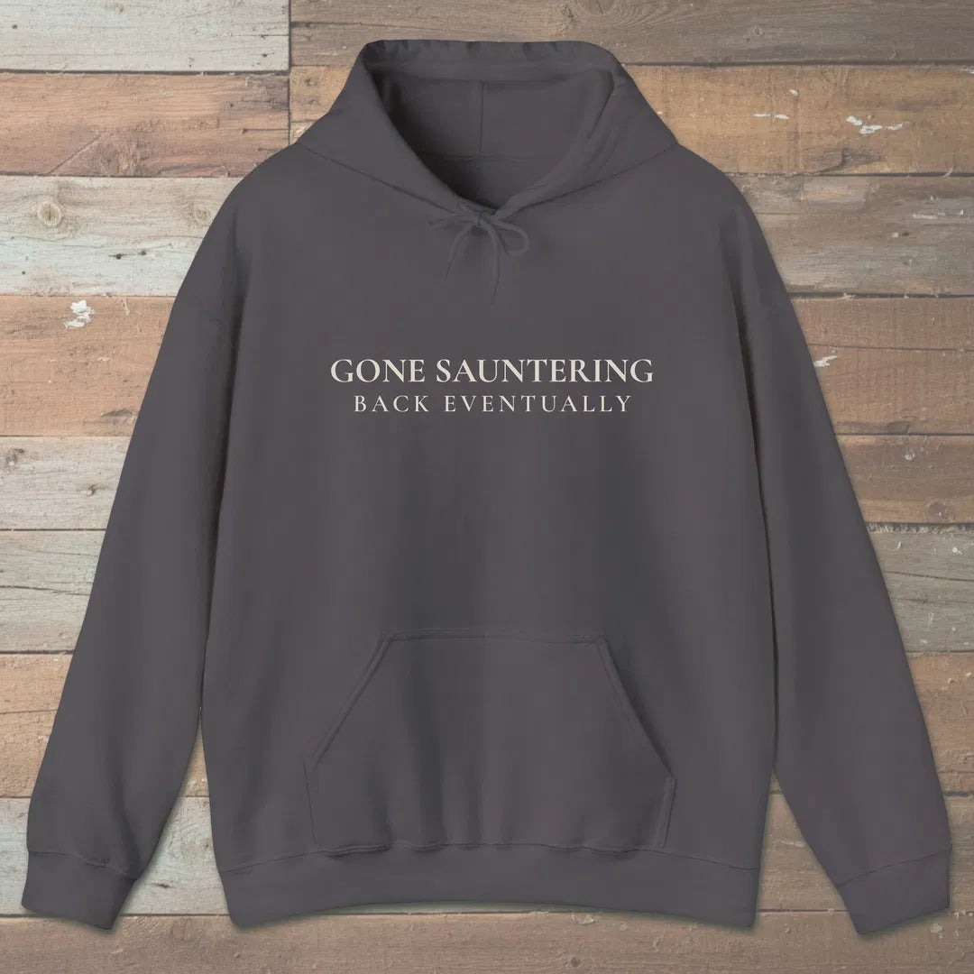 Gone Sauntering Hoodie Charcoal Outdoor Nature Tee