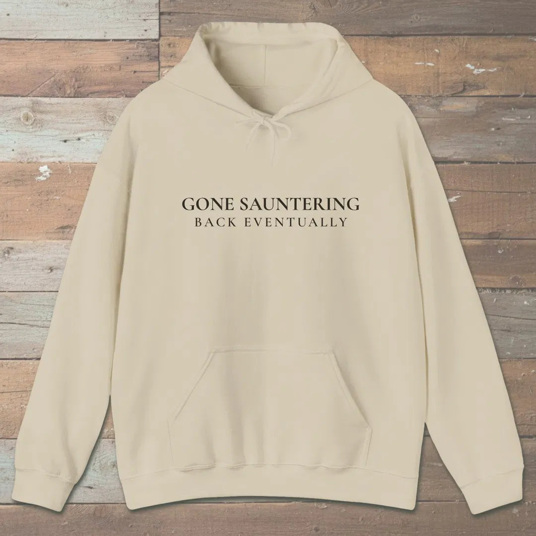 Gone Sauntering Hoodie Sand Outdoor Nature Tee