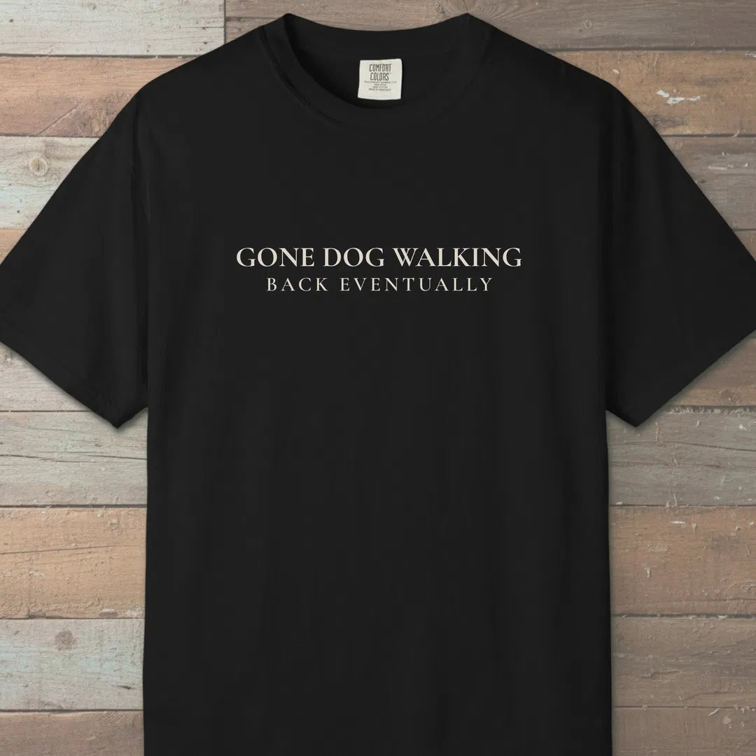 Gone Dog Walking T-Shirt Black Outdoor Nature Tee