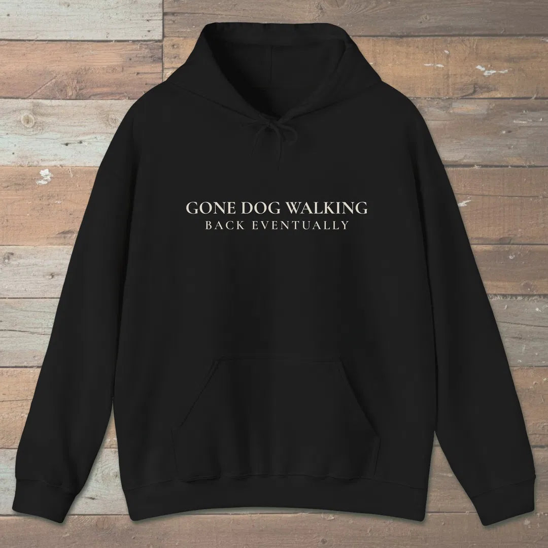 Gone Dog Walking Hoodie Black Outdoor Nature Tee