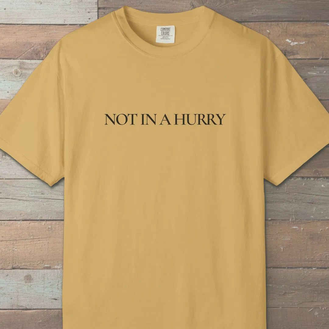Not In A Hurry T-Shirt Mustard Outdoor Nature Tee