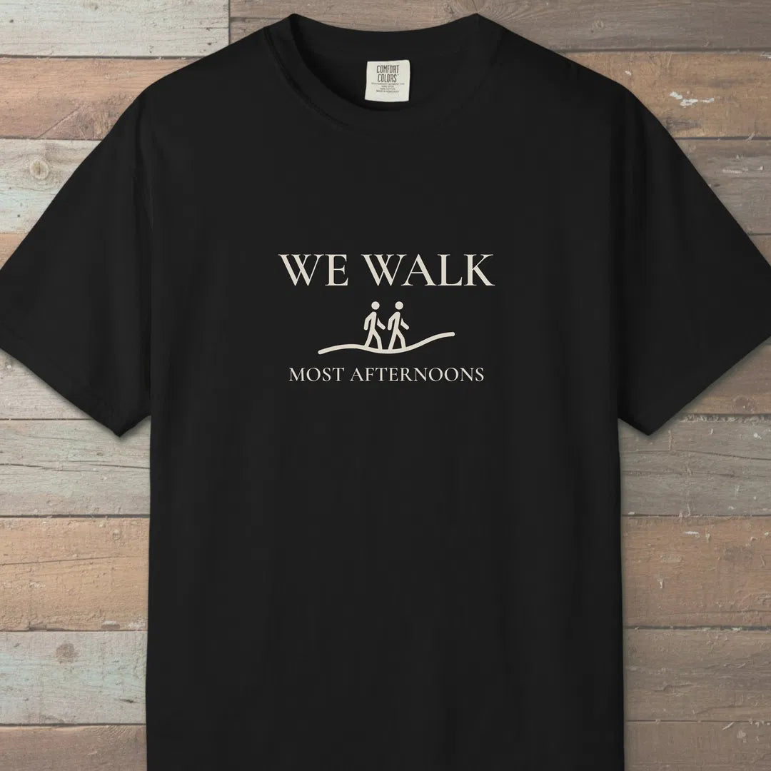 We Walk T-Shirt Black Outdoor Nature Tee