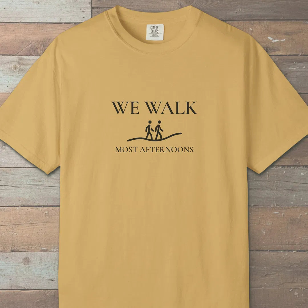 We Walk T-Shirt Mustard Outdoor Nature Tee