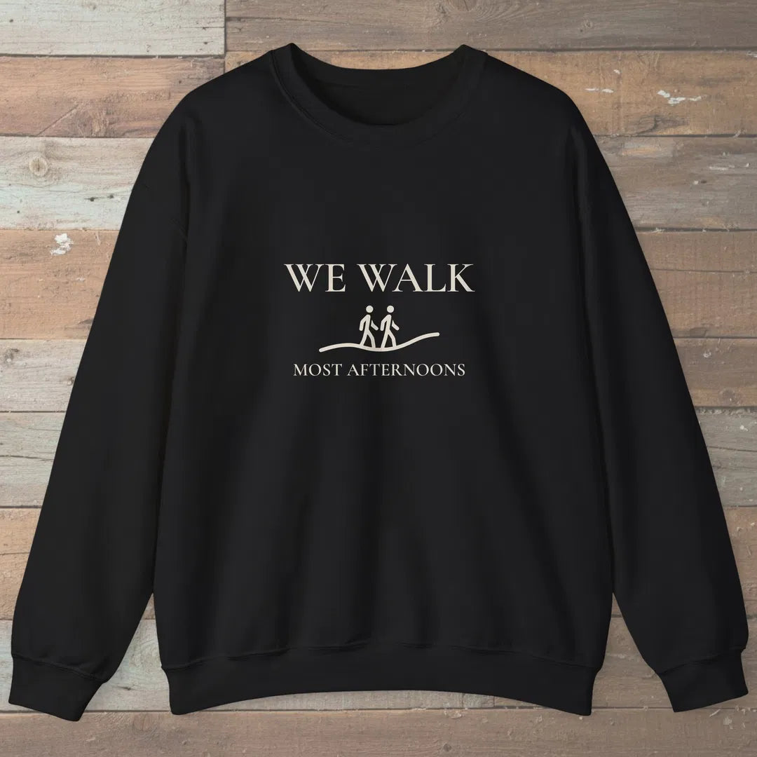 We Walk Sweatshirt Black Outdoor Nature Tee