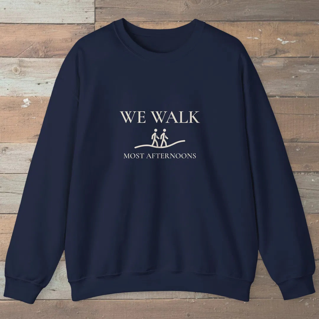 We Walk Sweatshirt Navy Outdoor Nature Tee