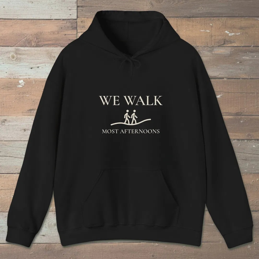 We Walk Hoodie Black Outdoor Nature Tee